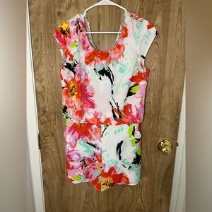 BEBE Floral Lace Romper